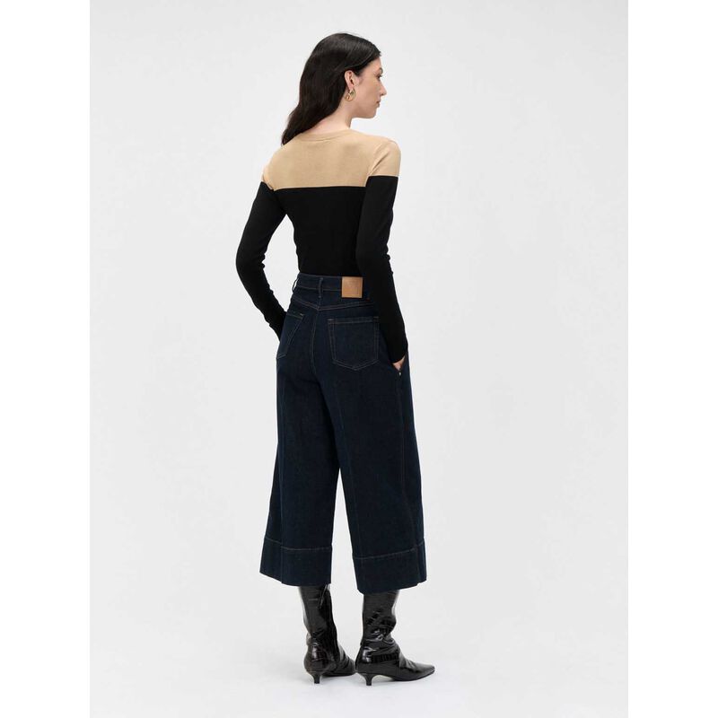 Veronika Maine Spliced Long Sleeve Knit image number 1